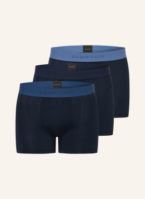 Schiesser 3er-Pack Boxershorts Organic Cotton blau