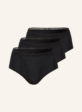 Schiesser Balení 3 Ks Kalhotek Modern Multipacks černá