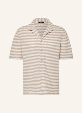 Reiss Letní Košile Island Comfort Fit bílá / béžová