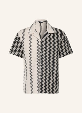 Reiss Letní Košile Dain Comfort Fit bílá / černá