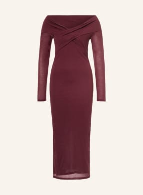 Allsaints Jerseyové Šaty Delta tmavě červená