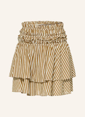 Allsaints Sukně Kali S Volánky hnědá / režná