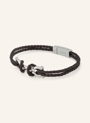 Ferragamo Náramek tmavě hnědá / stříbrná