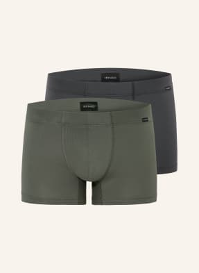 Hanro 2er-Pack Boxershorts Cotton Essentials gruen