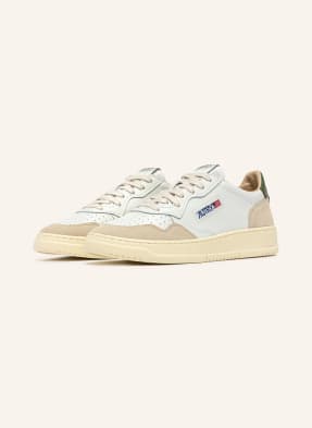 Autry Sneakersy Medalist Low Ls bílá / béžová / tmavě zelená