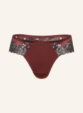 Mey Kalhotky String Ze Série Luxurious hnědá / černá