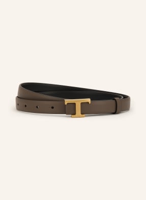 Tod's Kožený Opasek V Oboustranném Provedení tmavě hnědá / zlatá