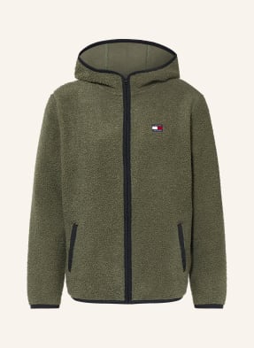 Tommy Jeans Plyšová Bunda olivová
