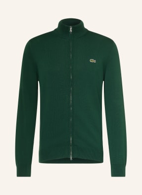 Lacoste Pletený Kardigan tmavě zelená
