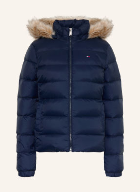 Tommy Jeans Daunenjacke Mit Abnehmbarem Kunstfell blau