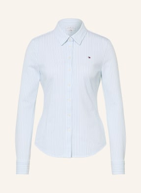 Tommy Hilfiger Košilová Halenka Z Piké bílá / tmavě modrá