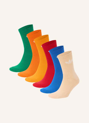 Adidas Originals Ponožky Trefoil Cushion Crew, 6 Párů V Balení modrá / oranžová / zelená