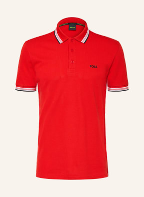 Boss Piqué-Poloshirt Paddy Curved Regular Fit rot