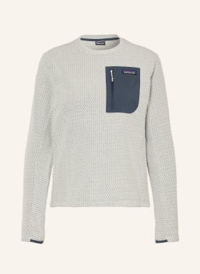 Patagonia Fleecová Mikina r1® Air světle šedá / tmavě šedá