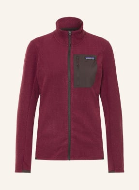 Patagonia Fleecová Mikina r1® Air fuchsiová / tmavě hnědá