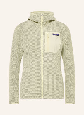 Patagonia Fleecová Mikina r1® Air světle zelená / tmavě žlutá