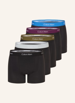 Calvin Klein 5 Kusů Boxerek Icon černá / tmavě fialová / tmavě modrá