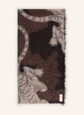 Purschoen Kašmírová Šála Bengal Tiger černá / hnědá / šedá