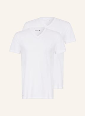 Lacoste 2er-Pack V-Unterhemden weiss