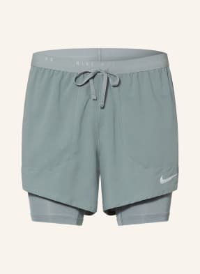 Nike Bežecké Šortky 2 V 1 Stride šedá