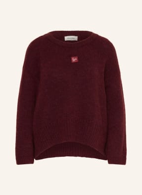 American Vintage Svetr East S Alpakou tmavě červená