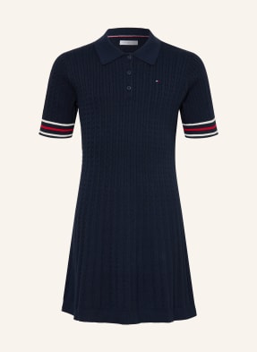 Tommy Hilfiger Pletené Polo Šaty tmavě modrá