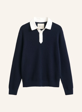 Gant Strick-Rugbyshirt blau