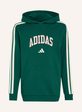 Adidas Mikina S Kapucí Codes Collegiate Graphic tmavě zelená / bílá