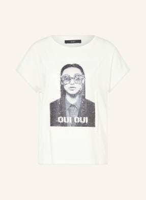 Oui Tričko S Flitry bílá