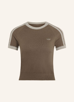 Adidas Originals Krátké Tričko hnědá / šedá