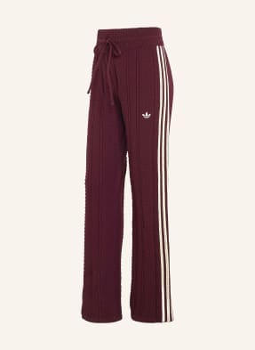 Adidas Originals Teplákové Kalhoty Sst tmavě červená / bílá