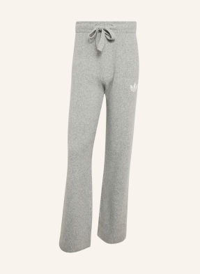 Adidas Originals Pletené Kalhoty Essentials šedá / bílá