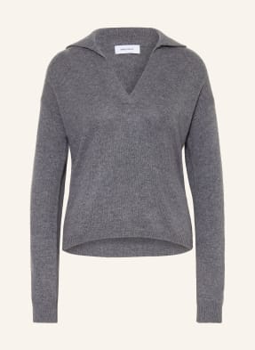 Darling Harbour Strick-Poloshirt Aus Cashmere grau