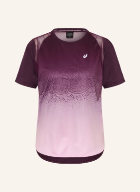 Asics Funkční Tričko Road Fade tmavě fialová / růžová