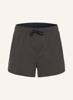On 2-In-1-Laufshorts Performance Volt braun