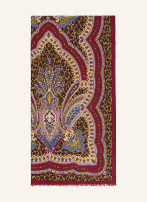 Etro Schal Mit Seide Und Cashmere rot