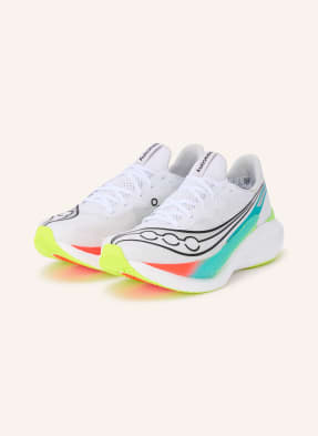 Saucony Běžecké Boty Endorphin Pro 5 bílá / neonově tyrkysová / černá