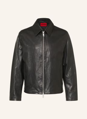 Hugo Lederjacke Liro schwarz