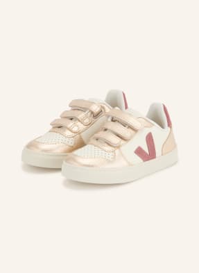 Veja Sneakersy Small V-10 platinová / starorůžová / bílá