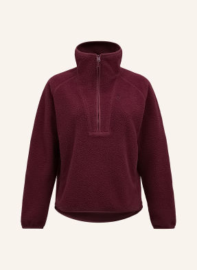 Peak Performance Fleecový Svetr S Kapucí Naturerush tmavě červená