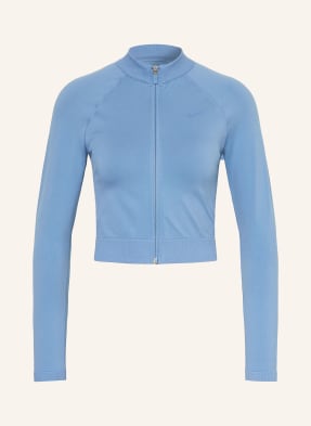 Nike Bunda Na Trénink Pro Seamless tmavě modrá