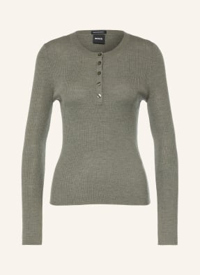 Boss Henley-Shirt Feliconia gruen