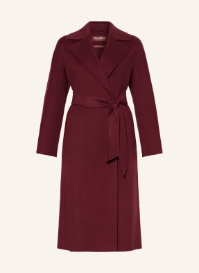 Max Mara Studio Vlněný Kabát Cles tmavě červená