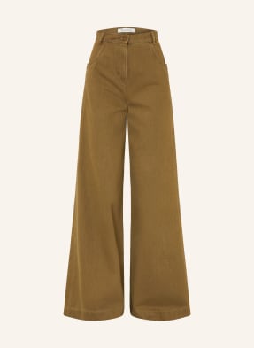 Max Mara Široké Džíny Alamaro 002 khaki green