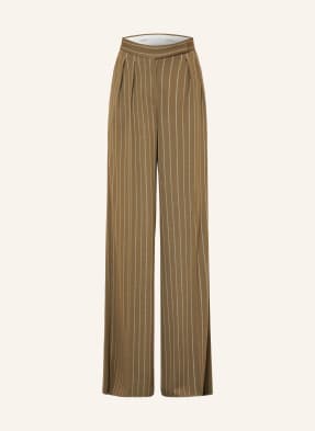Max Mara Jerseyové Marlene Kalhoty Rio khaki / bílá
