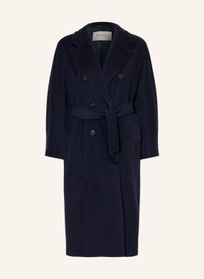 Max Mara Vlněný Kabát Madame tmavě modrá