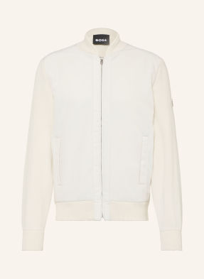 Boss Blouson Levaio Im Materialmix weiss