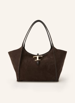 Tod's Shopper T Timeless Small tmavě hnědá / zlatá