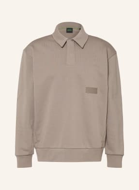 Boss Sweat-Poloshirt Placket gruen