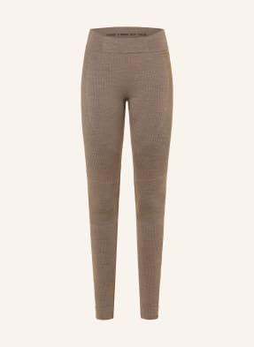 Odlo Funkční Prádlo-Kalhoty Seamless Performance Wool S Merino Vlnou černošedá